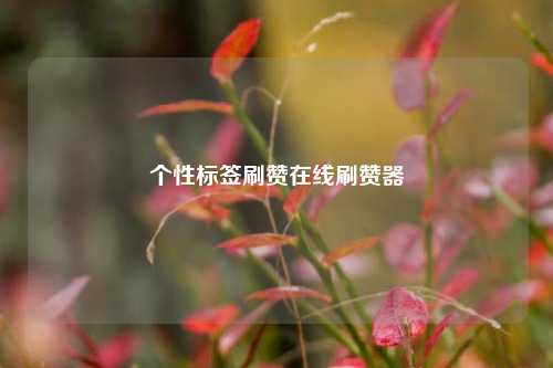 个性标签刷赞在线刷赞器